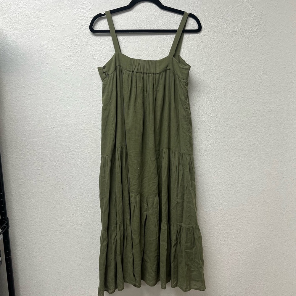 Jenni Kayne Olive Green Midi Sundress - Picture 4 of 6